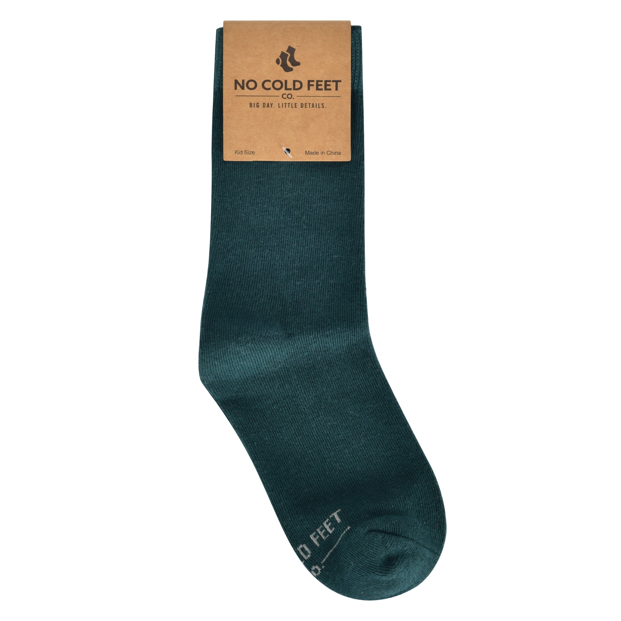 Solid Emerald Green Kids Socks