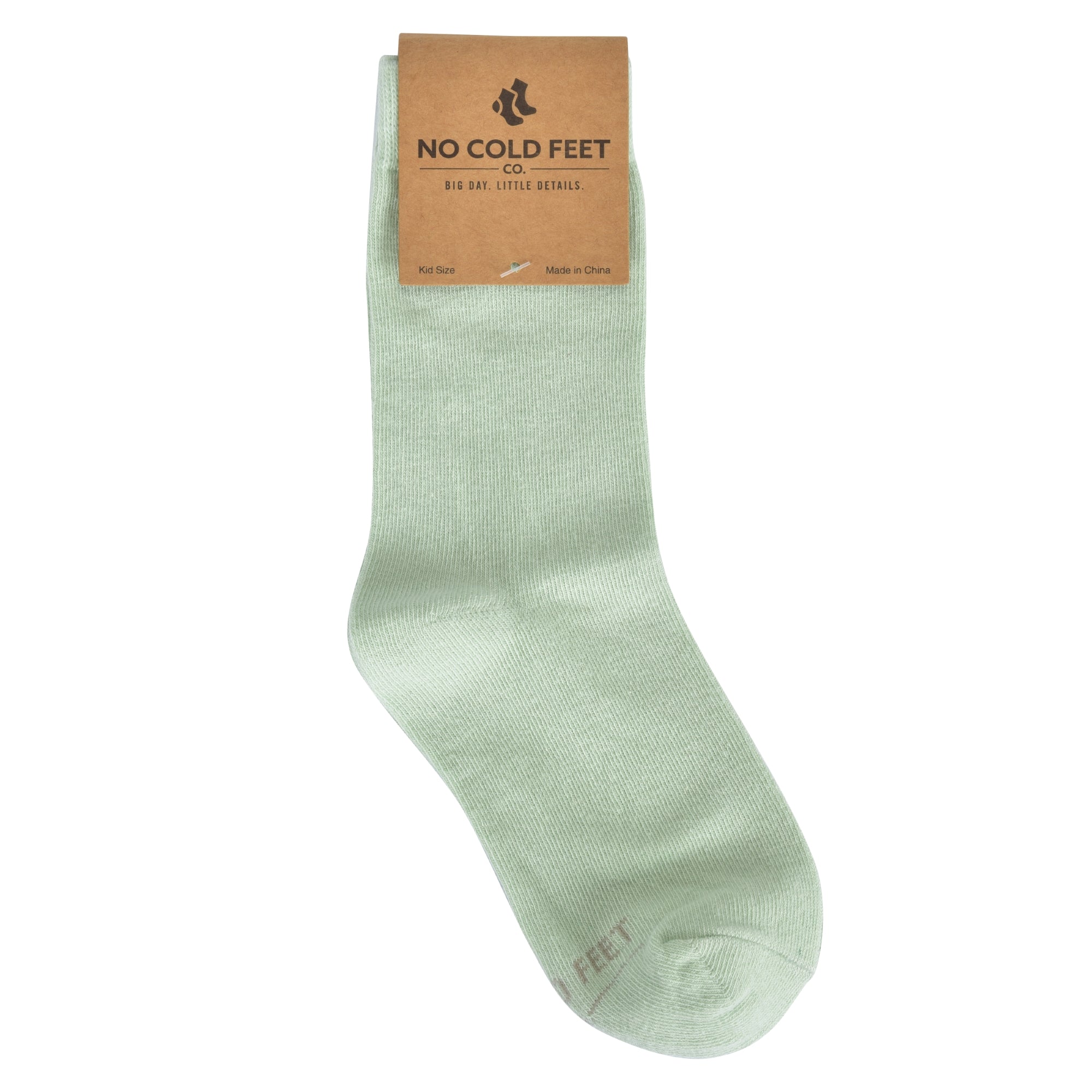 Solid Dusty Sage Green Kids Socks