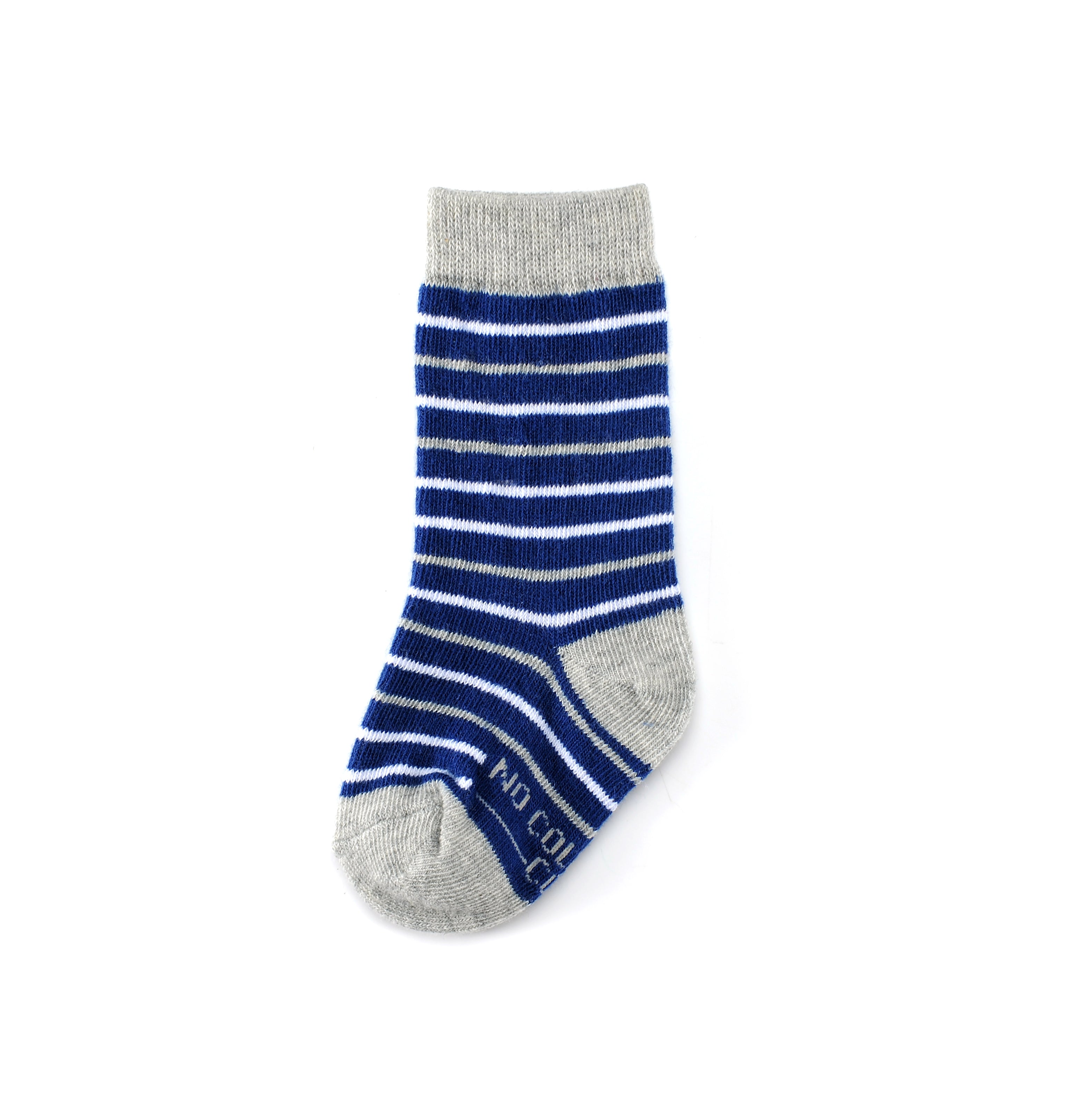 Navy and White Striped Toddler Socks