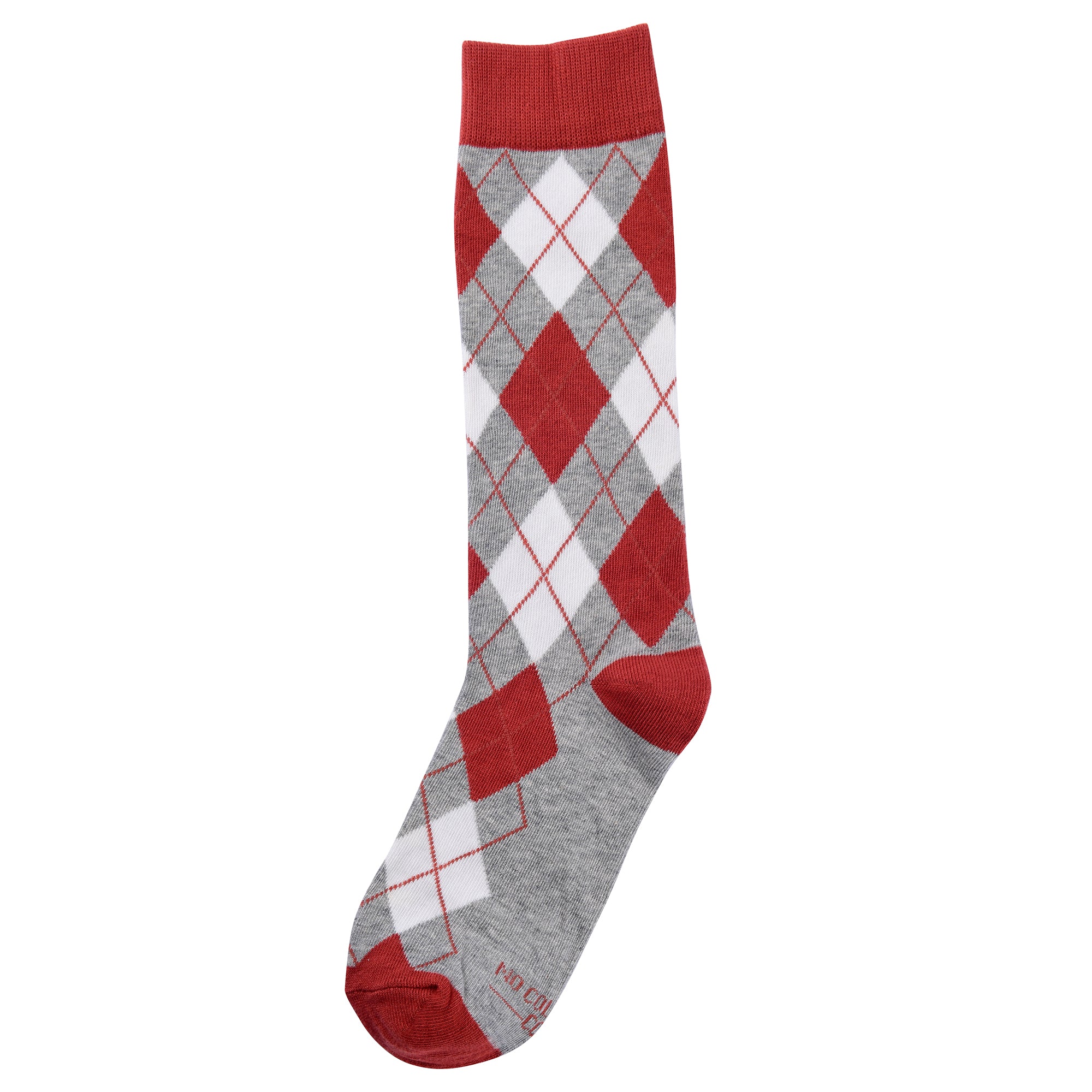 No Cold Feet Burnt Orange Argyle Socks