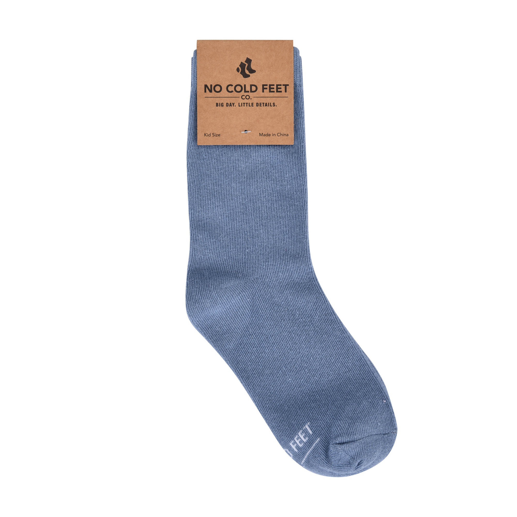 Solid Dusty Blue Kids Socks