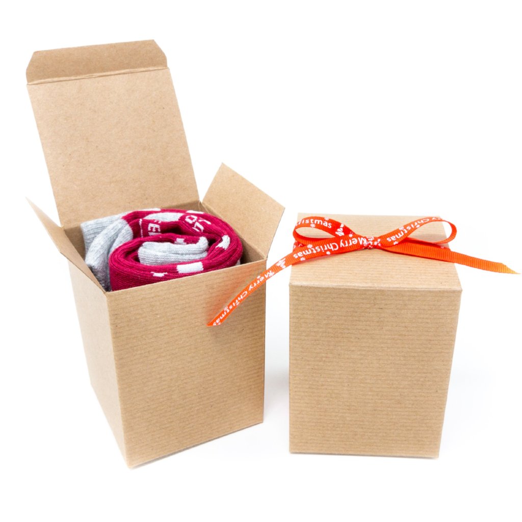 Single Sock Box with Christmas Bow | NoColdFeet