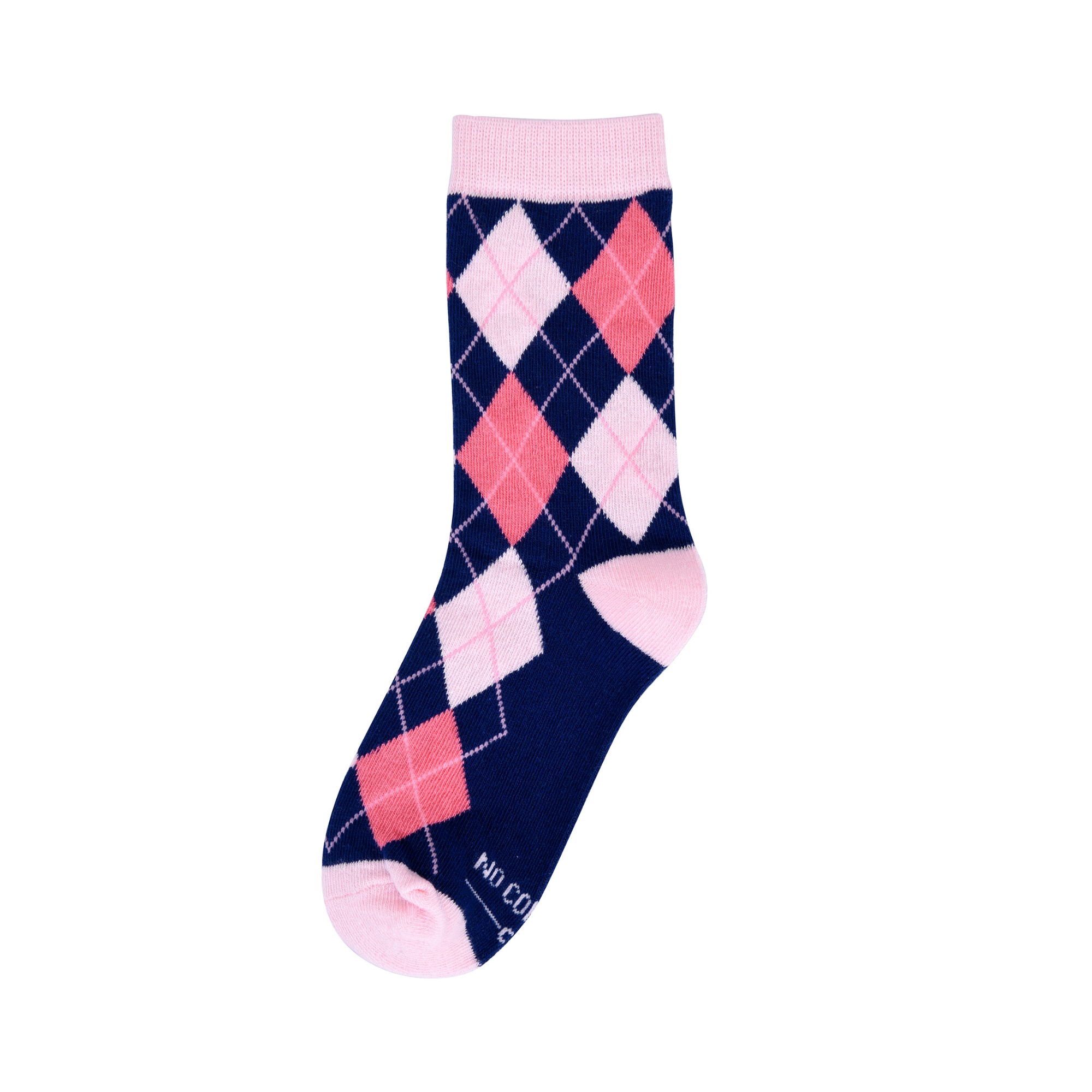 strapless open back dress Classic Navy with Pink Ribbon Breast Cancer Awareness Cotton Sock Link –  Dapper Classics® main image 1