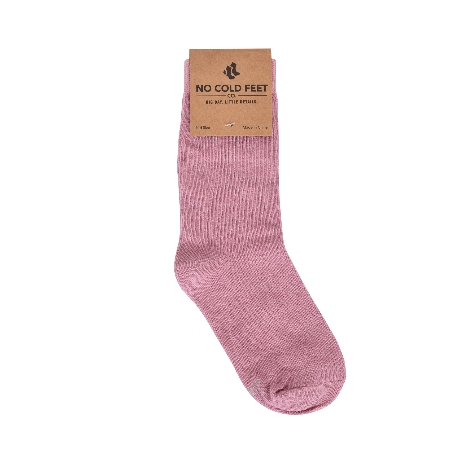 Solid Dusty Rose Kids Socks