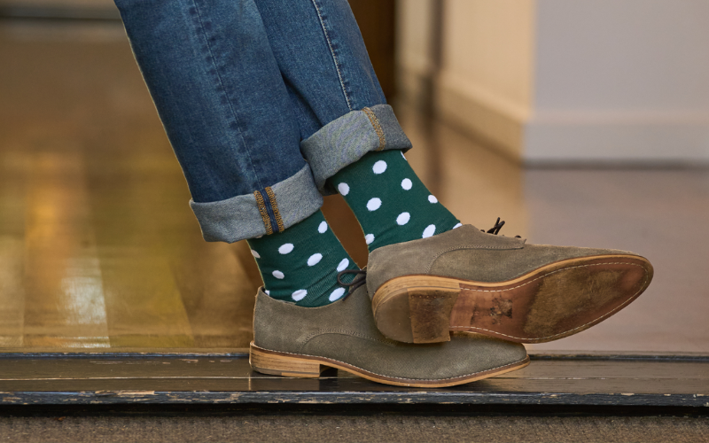 How to Effortlessly Style Polka Dot Socks for Weddings, Work, and Weekend Outfits