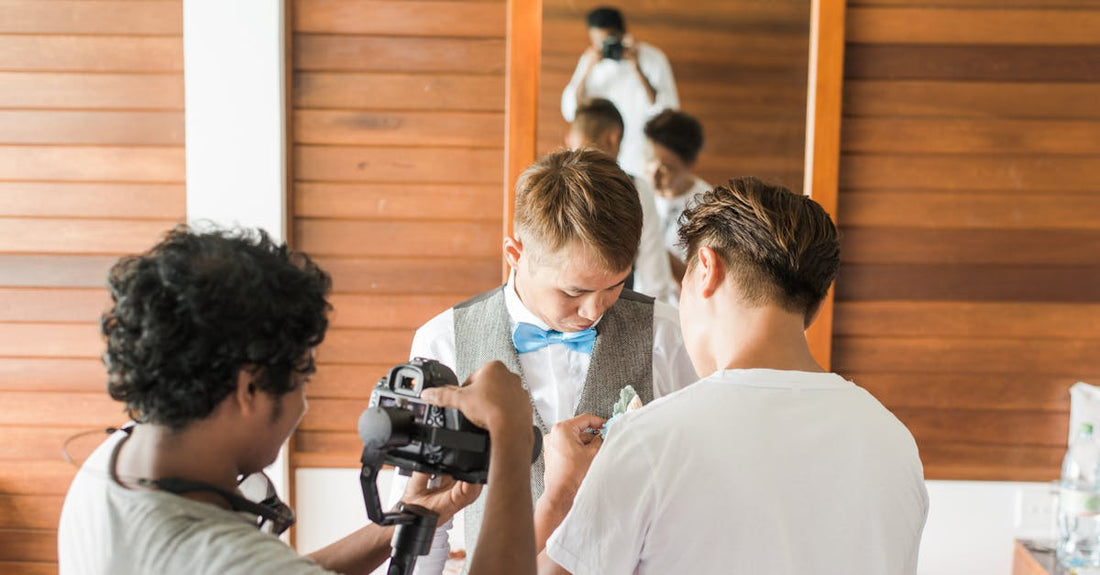 How to Dress Kids for Weddings: Matching Argyle Socks and Ties for Mini Groomsmen
