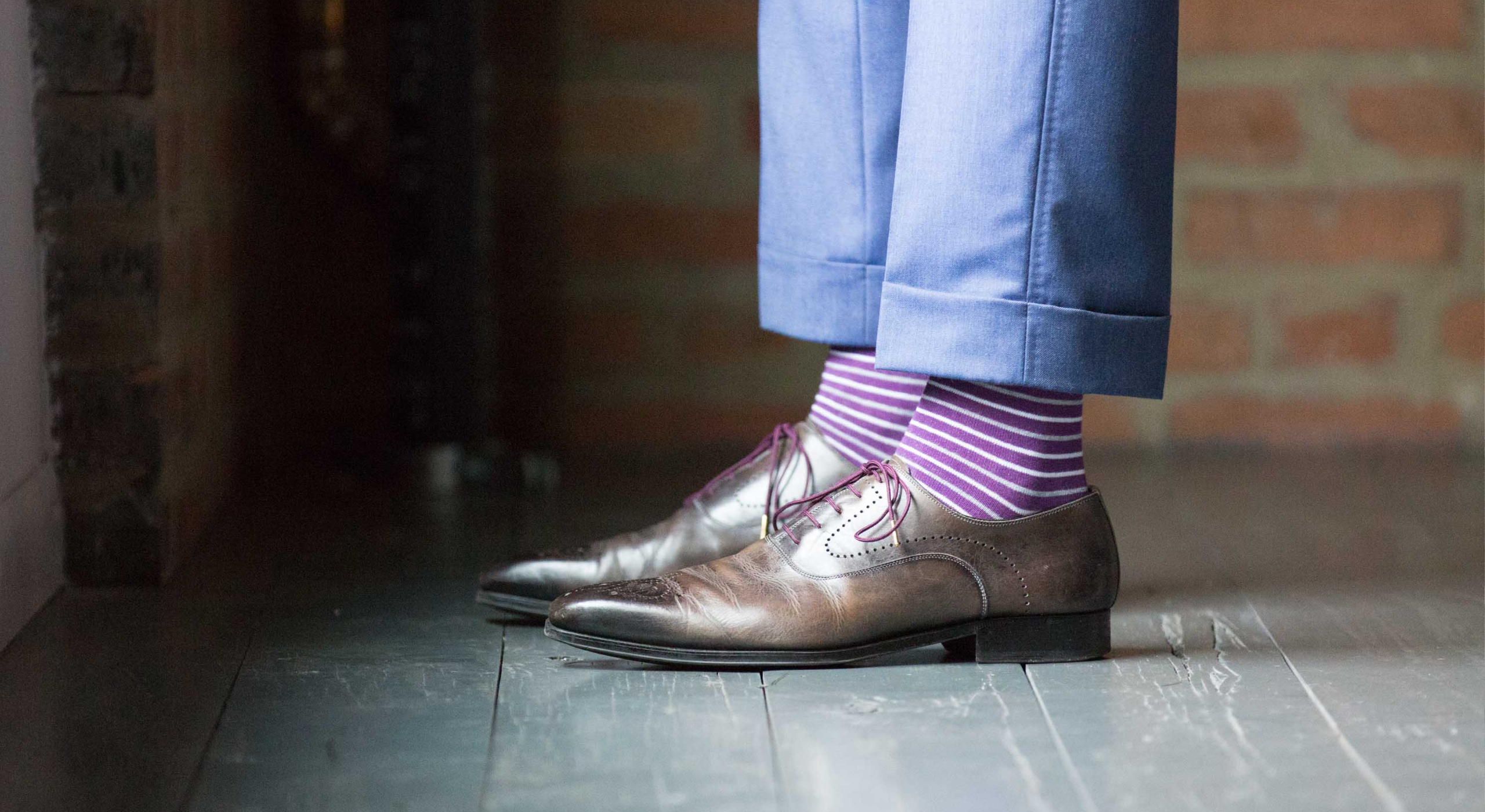 purple socks with a burgundy dress Fuchsia Solid Compression Socks; Supima Cotton Pink XOAB main image 0