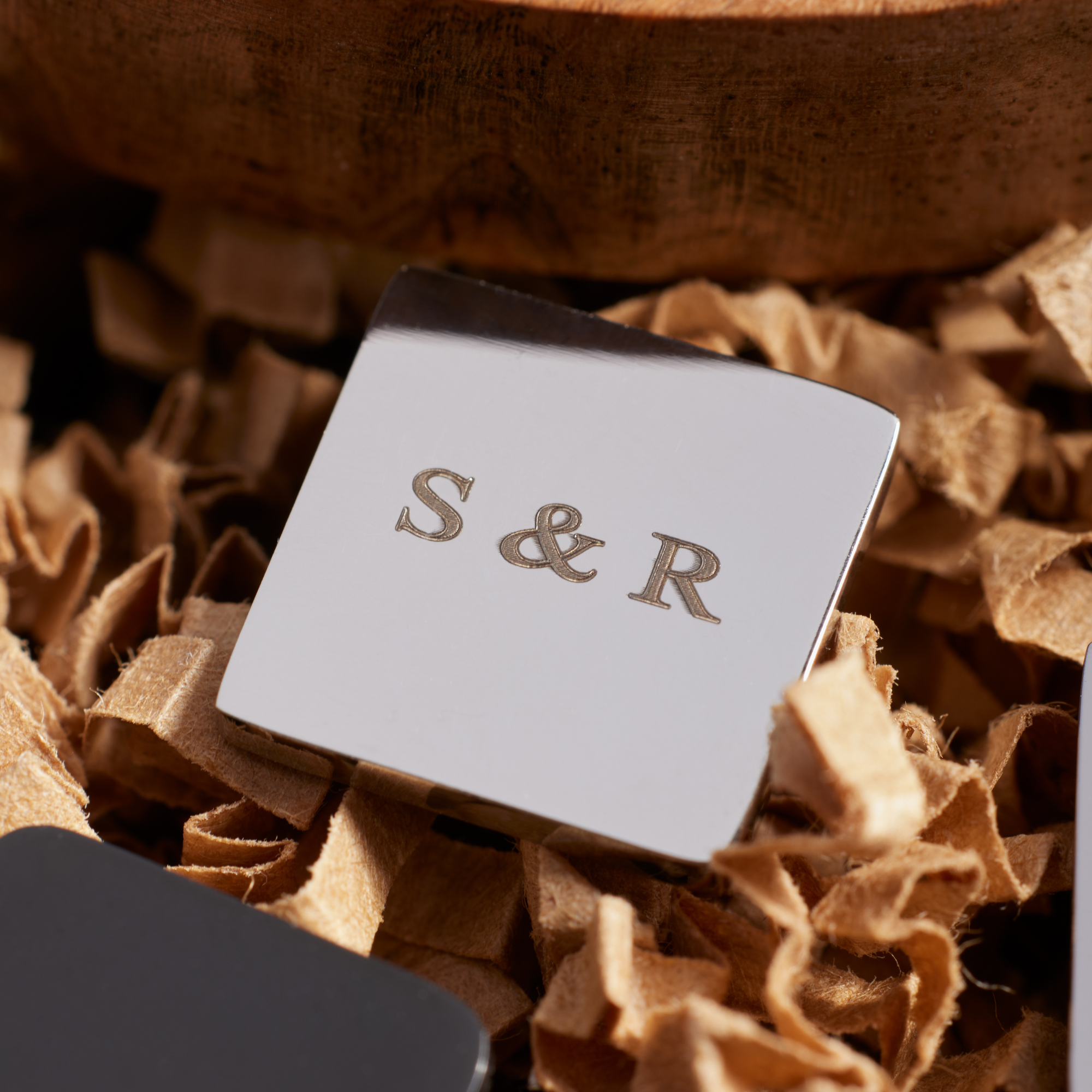 Engraved Square Cufflinks