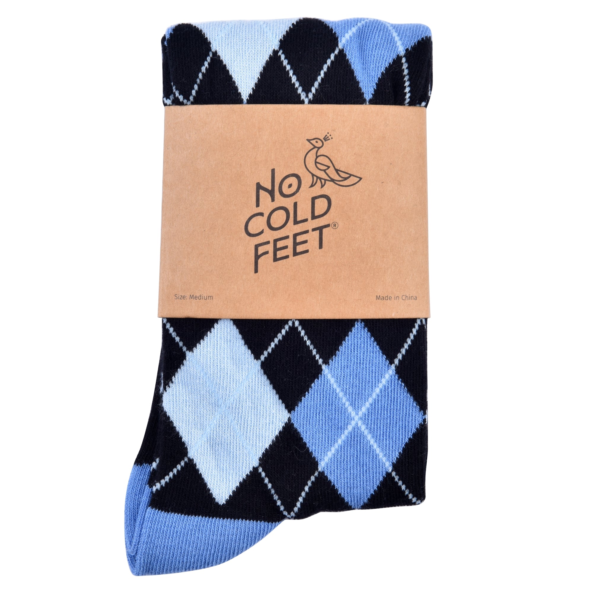 Black and Blue Argyle Socks
