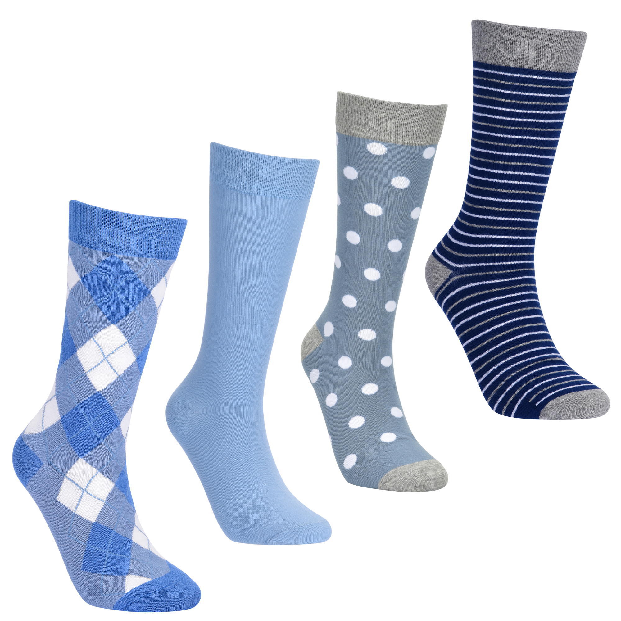 Blue Mood Combed Cotton Dress Sock Bundle | No Cold Feet Co.