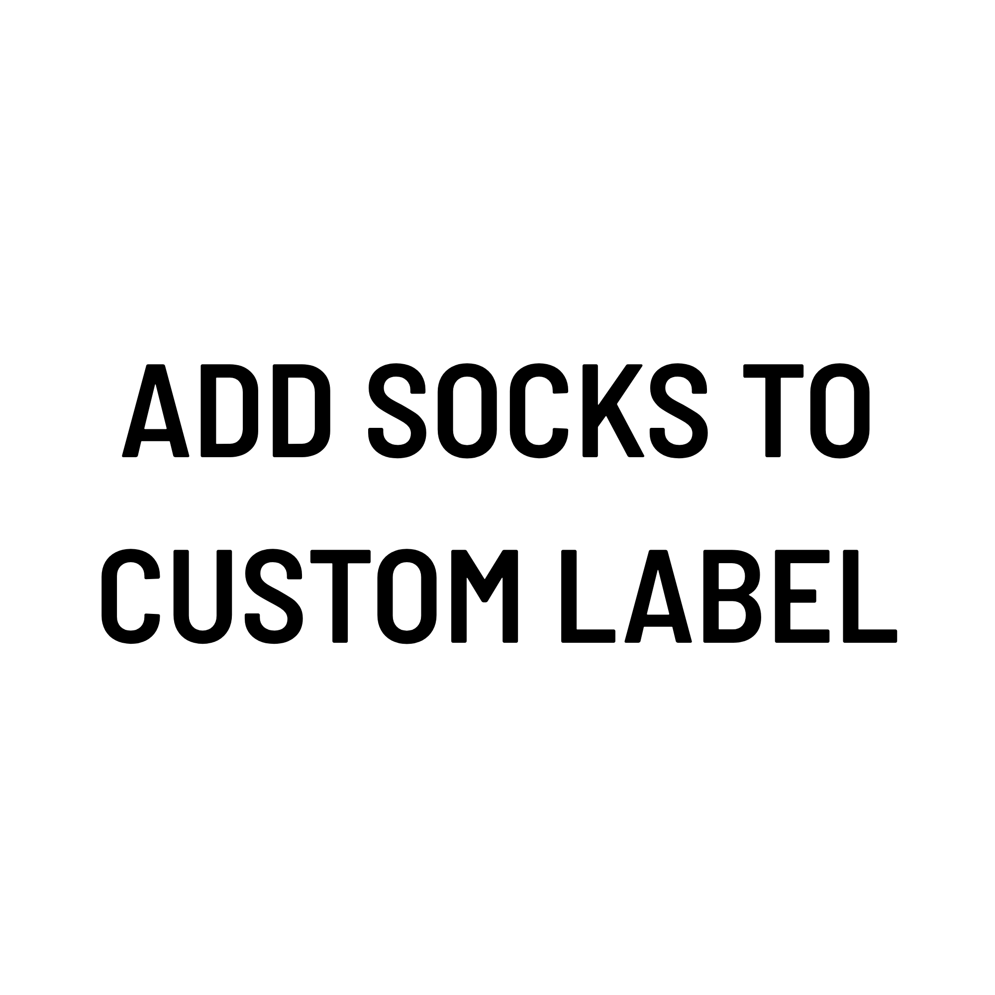 Add Socks to Custom Label – No Cold Feet
