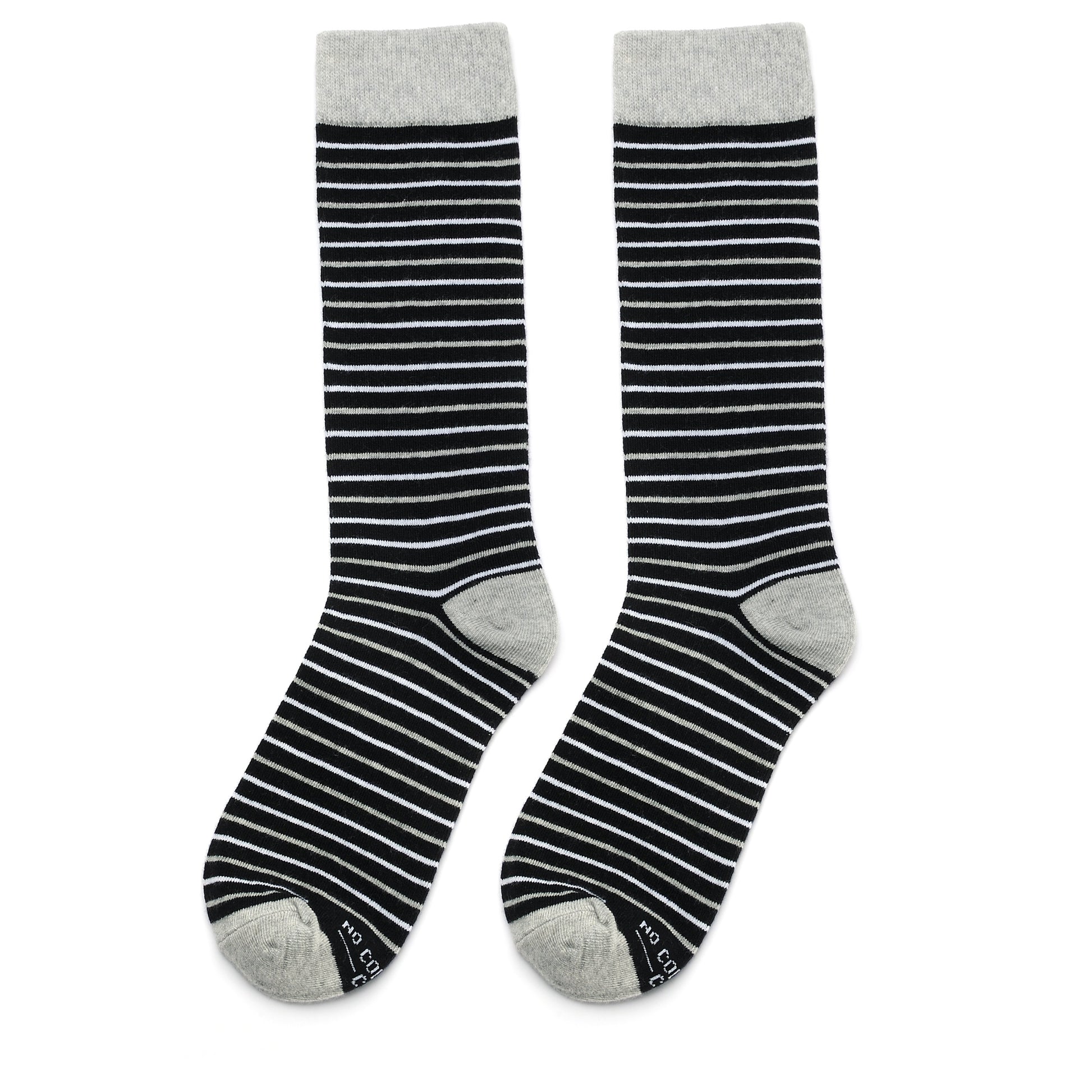 black and grey dress socks Black & Grey Striped Dress Socks