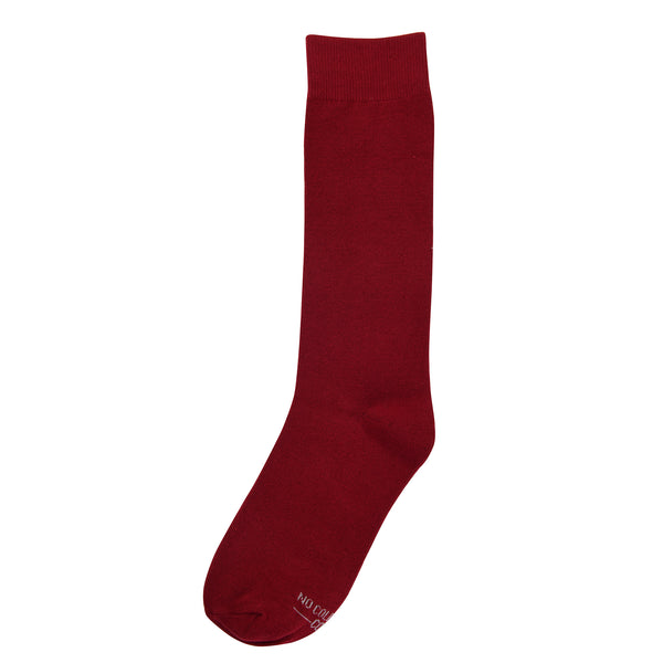 Solid Burgundy Dress Socks | Comfortable Crew Socks from No Cold Feet Co. Solid Burgundy Dress Socks | Comfortable Crew Socks from No Cold Feet Co.
