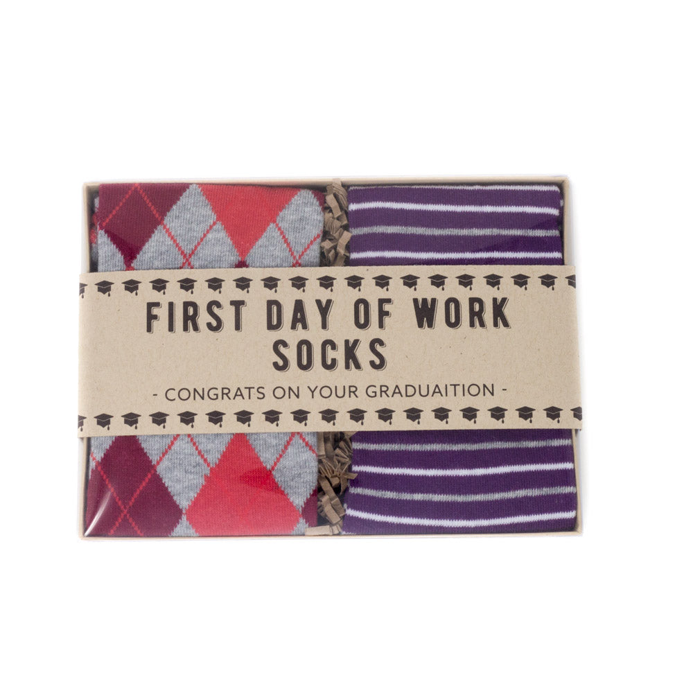 Graduation Dress Sock Gift Box Set | No Cold Feet First Day of Work Socks