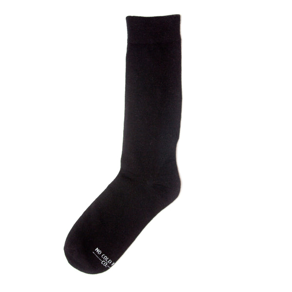 No Cold Feet Solid Black Socks
