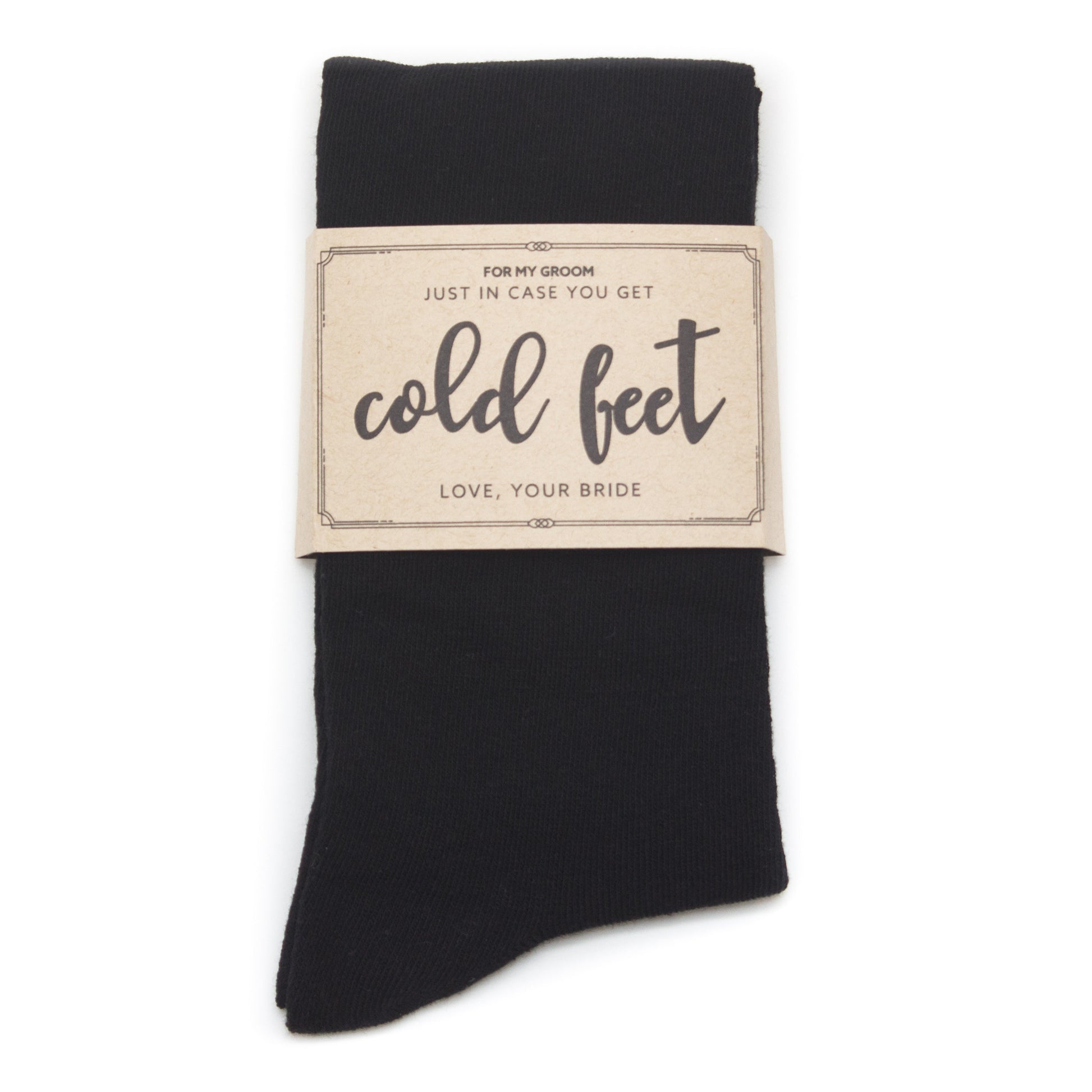 "Just in Case you get Cold Feet" Label | NoColdFeet